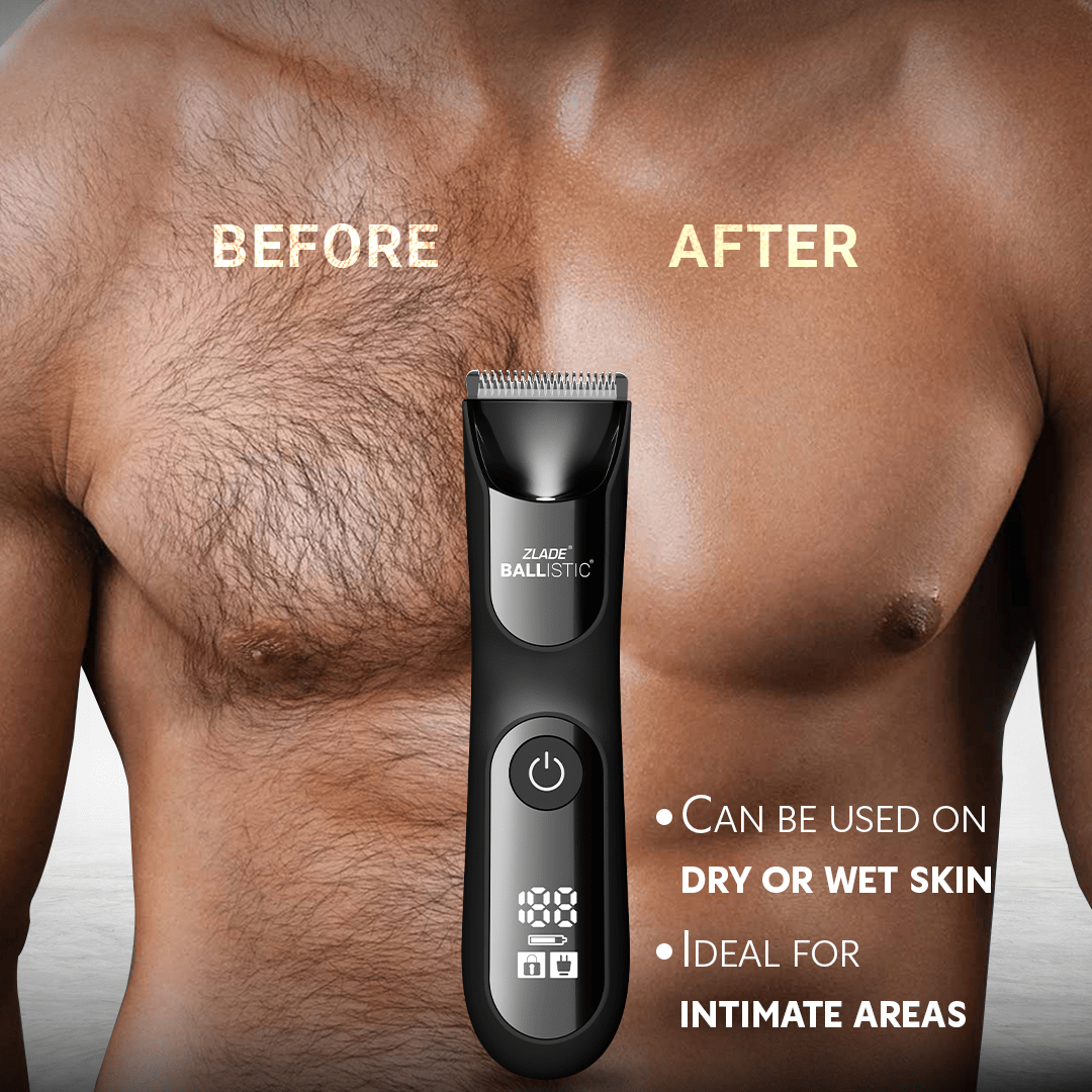 Zlade Ballistic PRO Full Body Trimmer + 2 Extra Blades - Hair Clipper & Trimmer Accessories - ZLADE