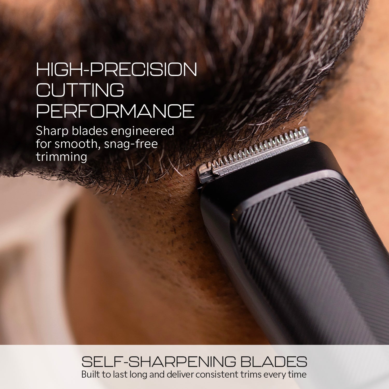 Zlade Jaws Blitz All-Purpose Beard Trimmer | Men's Multigrooming Kit With 6 Combs & 3 Interchangeable Heads | Beard, Nose, Ear & More - Beard Trimmer - ZLADE