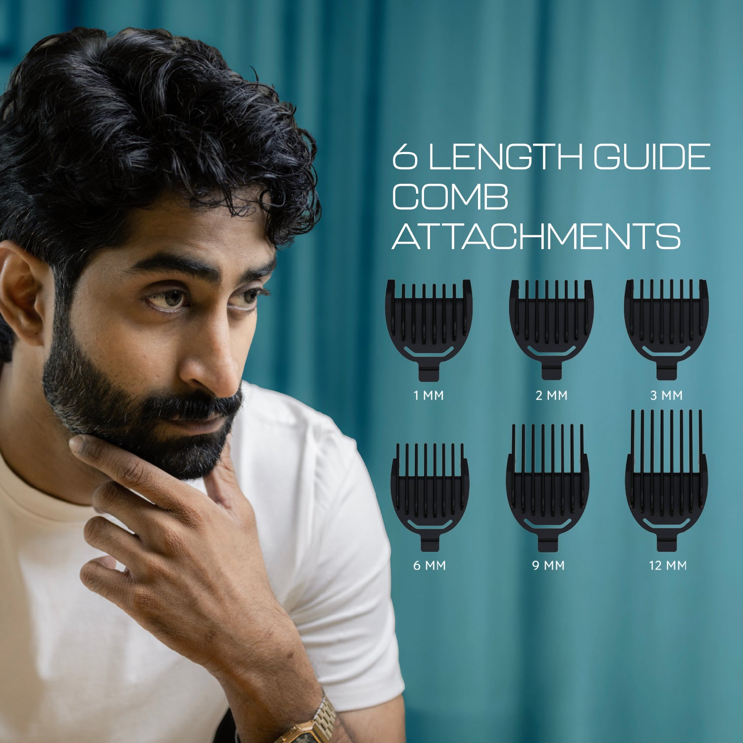 Zlade Jaws Blitz Beard Trimmer With 6 Length Settings | Self-Sharpening Blades | Long Runtime | Convenient USB-C Charging - ZLADE