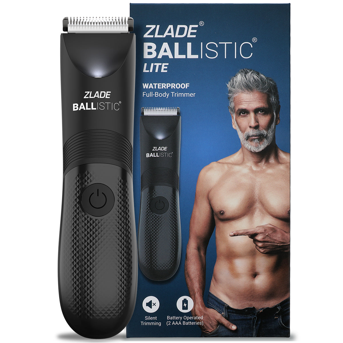 Zlade Ballistic Lite Trimmer & Zlade HyperGlide5 Shaving Razor-Cartridge Combo