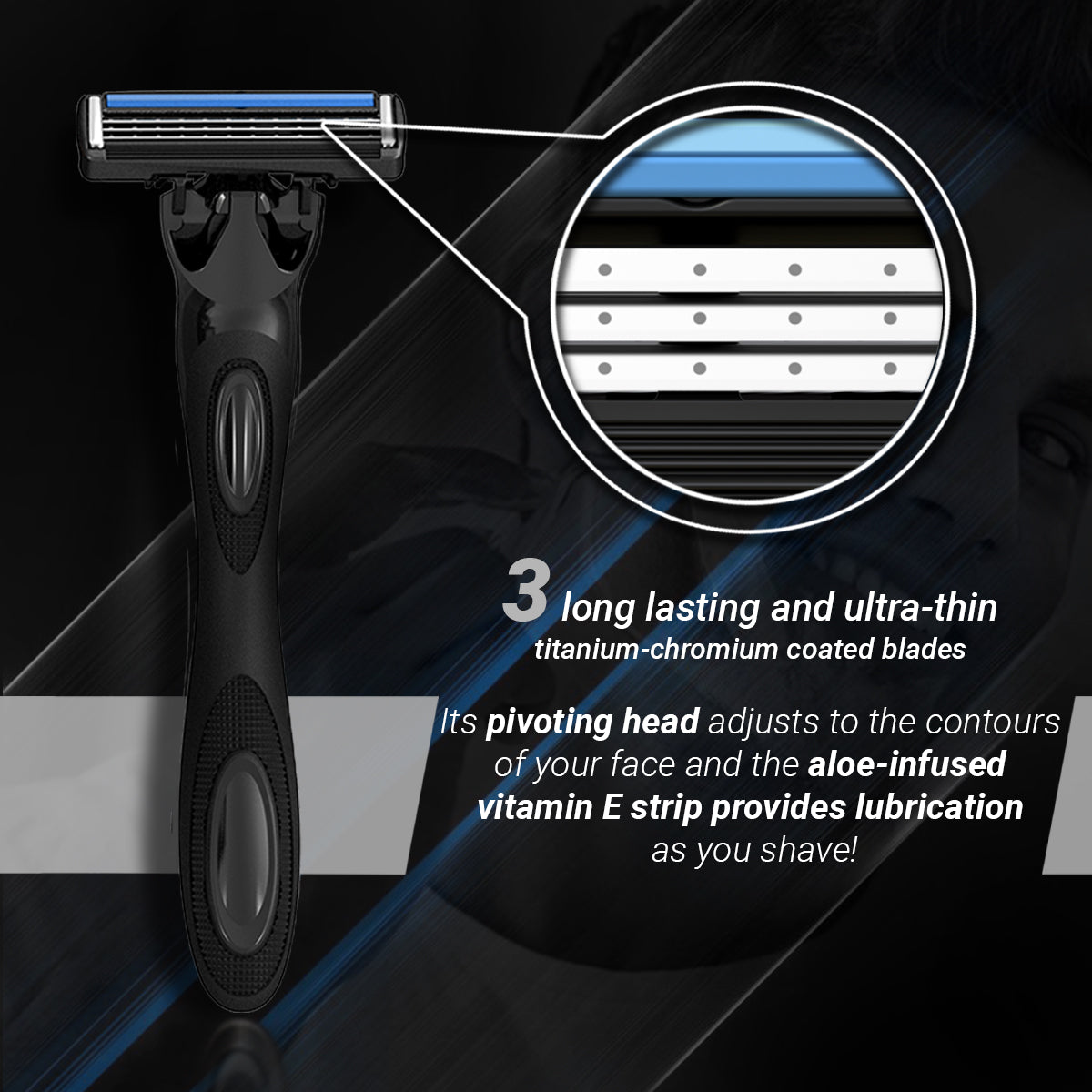 Zlade Ballistic Turbo 3.0 Full-Body Trimmer & Zlade HyperGlide3 Shaving Razor-Cartridge Combo