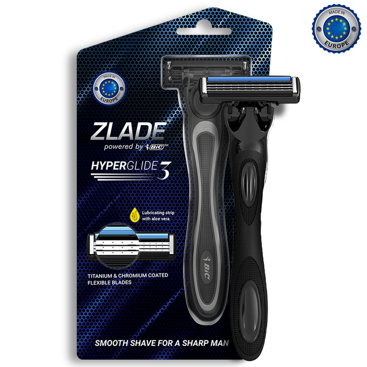Zlade HyperGlide3 Razor for Men – Powered by Bic
