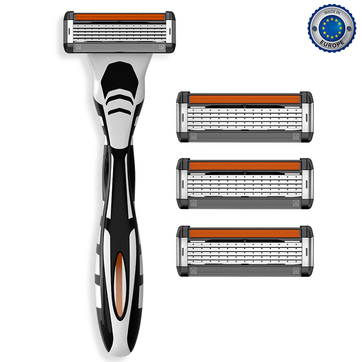 Zlade HyperGlide5 PRO Shaving System for Men - 1 Razor Handle + 4 Cartridges