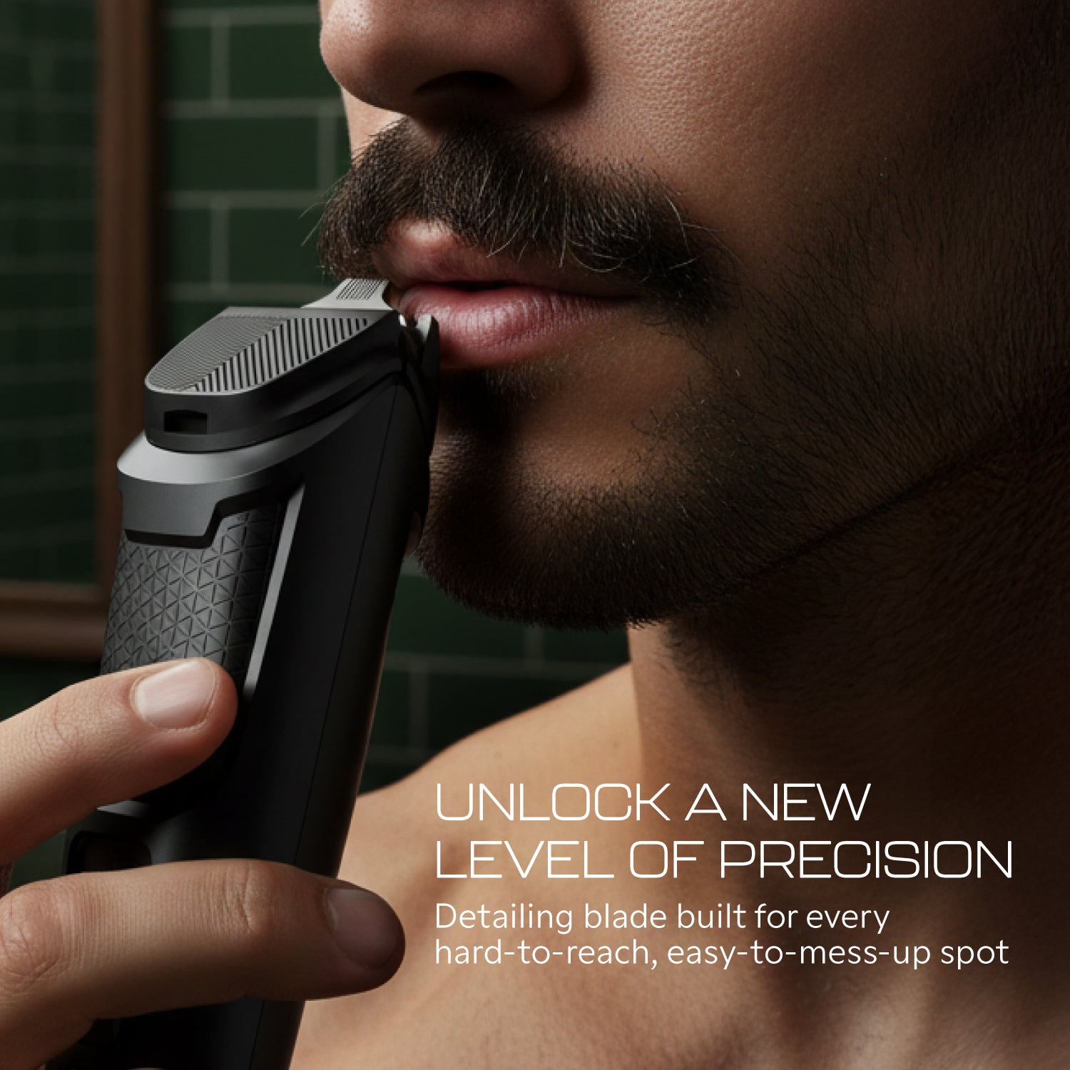 Zlade Jaws Blitz Rechargeable All-Purpose Beard Trimmer | 40 Length Settings | 3 Interchangeable Heads