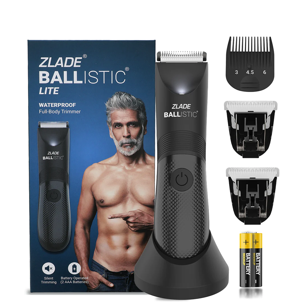 Zlade Ballistic LITE Full Body Trimmer 2 Heads AAA Battery Powered