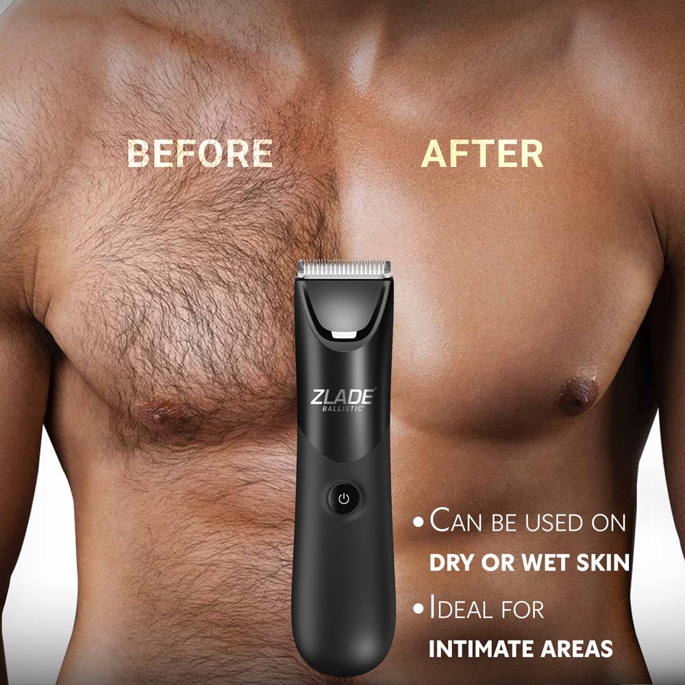 Zlade Ballistic LITE Full - Body Trimmer + 2 Heads | AAA Battery Powered - Hair Clipper & Trimmer Accessories - ZLADE