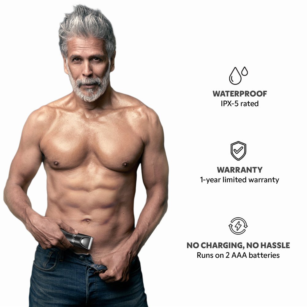 Zlade Ballistic LITE Full - Body Trimmer + 2 Heads | AAA Battery Powered - Hair Clipper & Trimmer Accessories - ZLADE