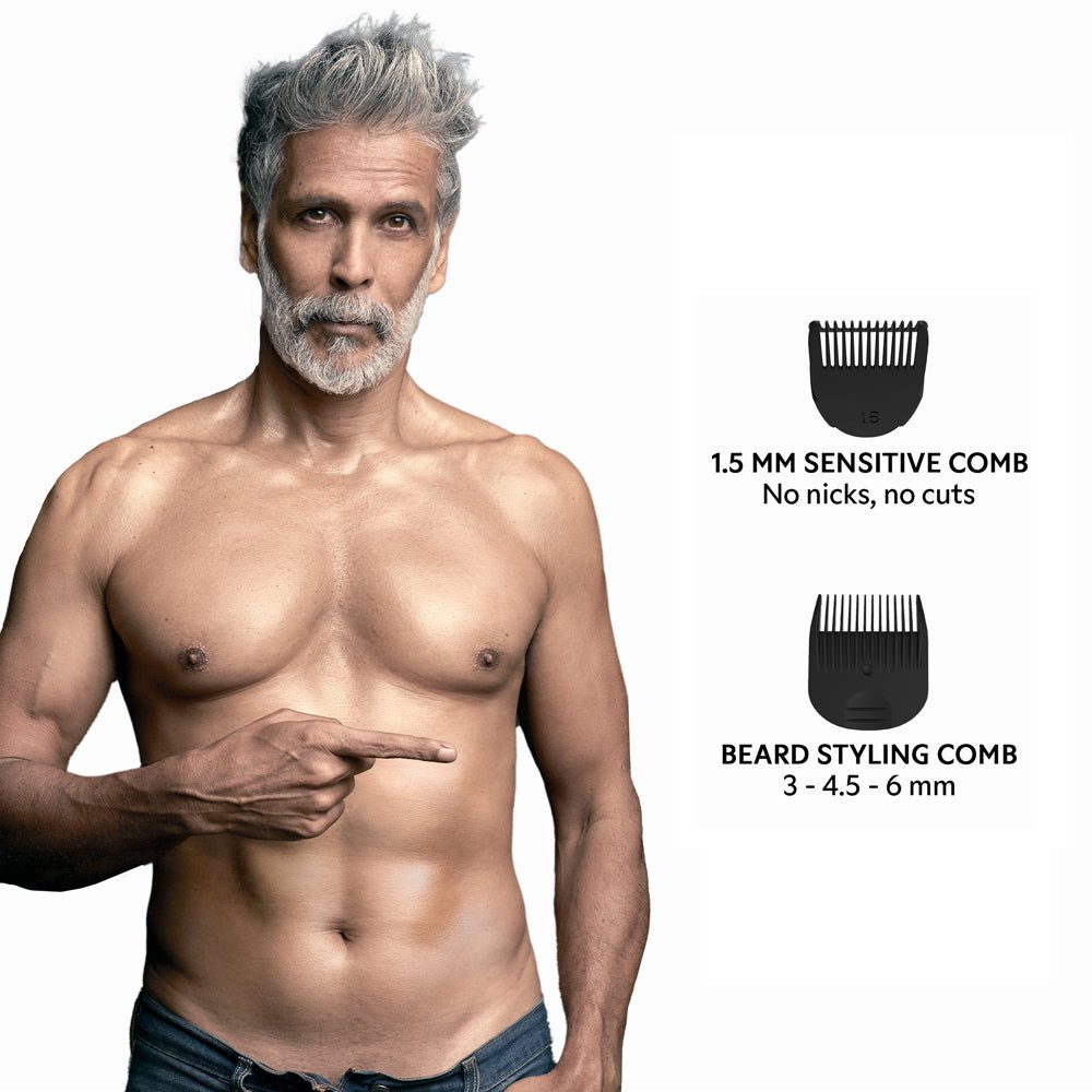 Zlade Ballistic LITE Full - Body Trimmer + 2 Heads | AAA Battery Powered - Hair Clipper & Trimmer Accessories - ZLADE