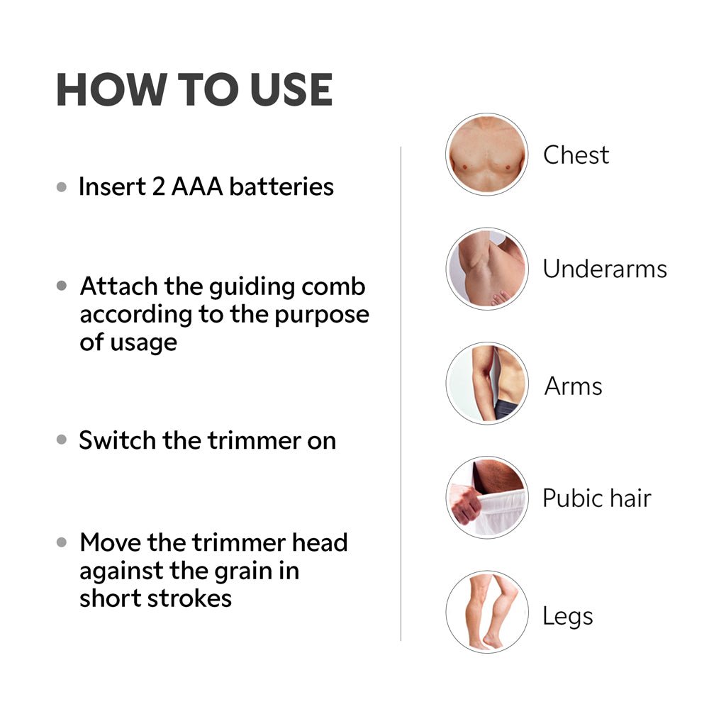 Zlade Ballistic LITE Full - Body Trimmer + 2 Heads | AAA Battery Powered - Hair Clipper & Trimmer Accessories - ZLADE