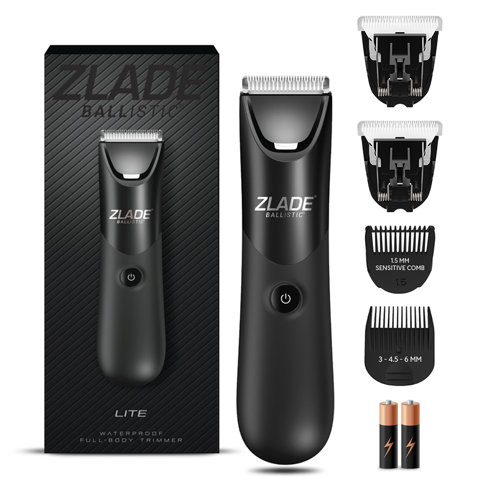 Zlade Ballistic LITE Full-Body Trimmer + 2 Heads | AAA Battery Powered