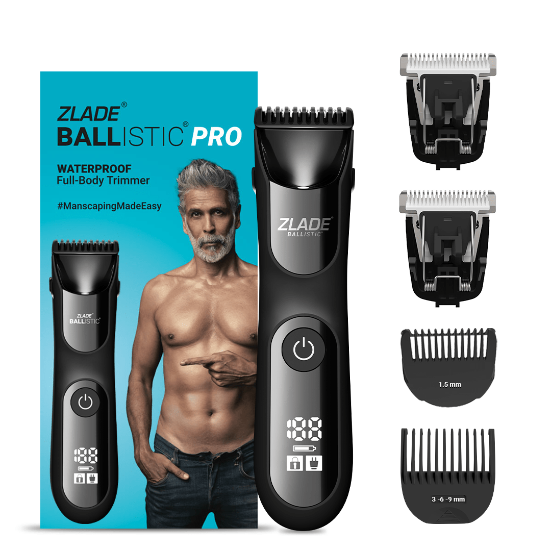 Zlade Ballistic PRO Full Body Trimmer + 2 Extra Blades - Hair Clipper & Trimmer Accessories - ZLADE