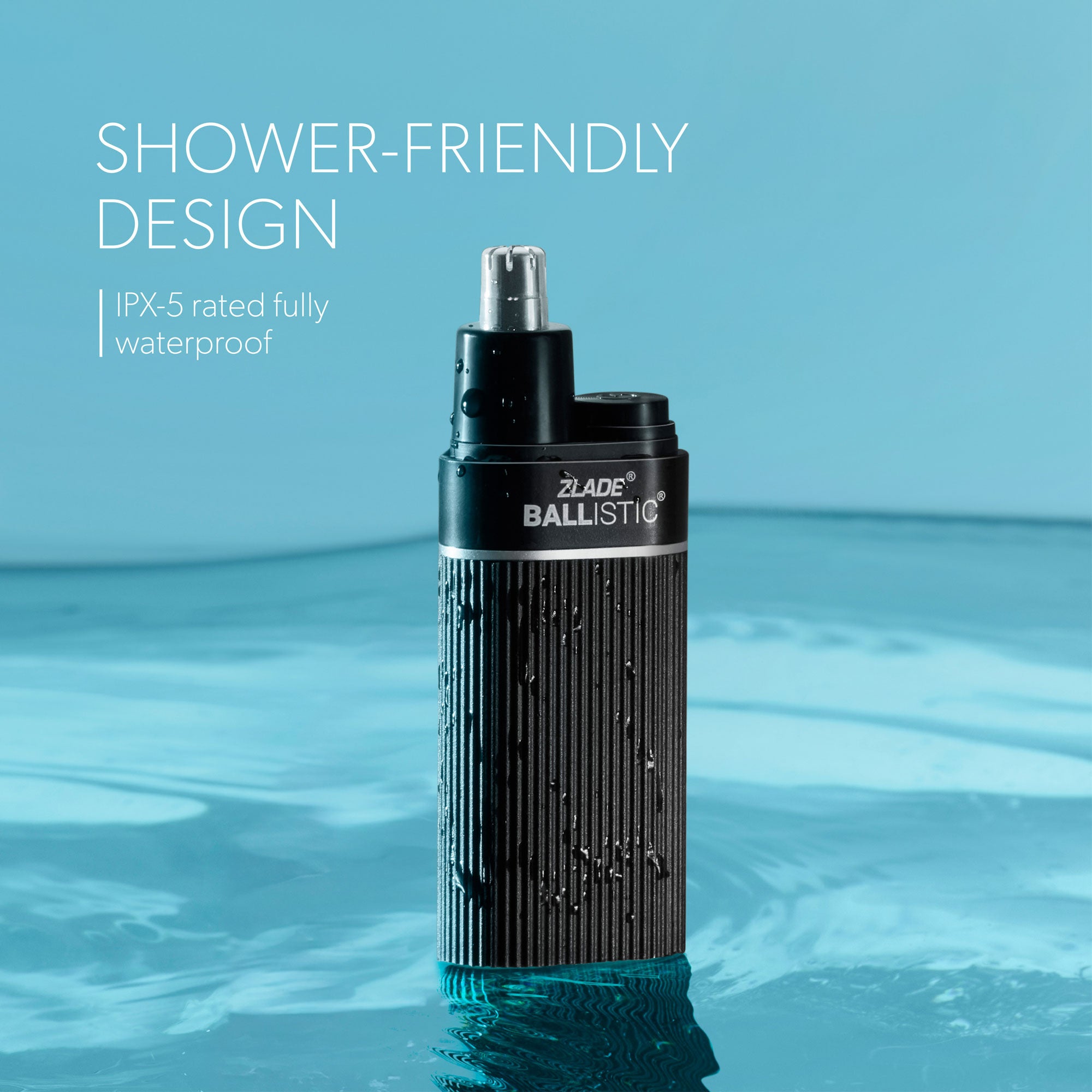 Zlade Ballistic Nose & Ear Hair Trimmer - AAA Battery-Operated Waterproof Trimmer