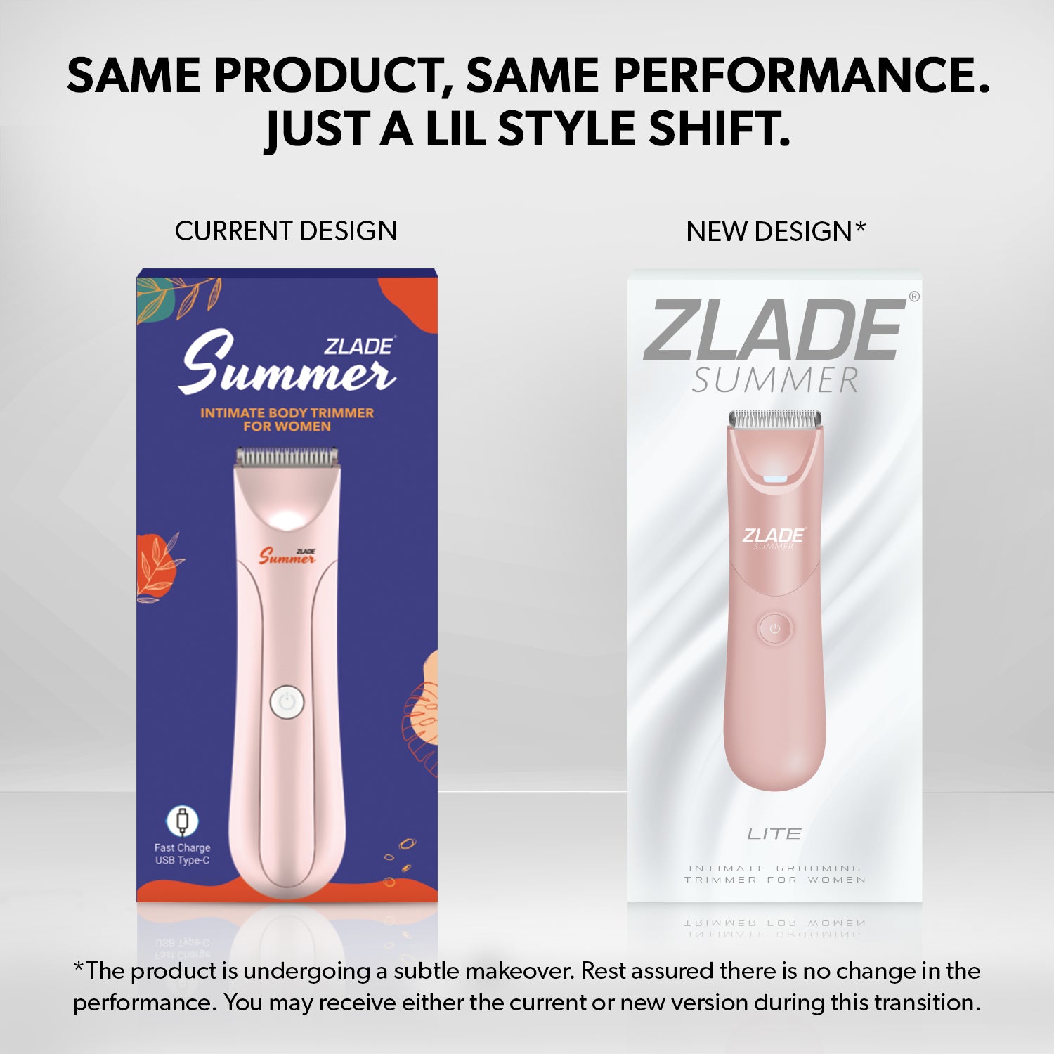 Zlade Summer Intimate Hair Removal Trimmer for Women | Bikini Line, Underarms, Body Hair | 2 AAA Battery Operated | IPX-5 Waterproof