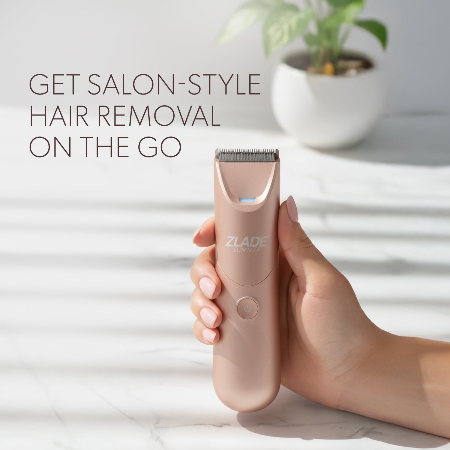 Zlade Summer Intimate Hair Removal Trimmer for Women | Bikini Line, Underarms, Body Hair | 2 AAA Battery Operated | IPX-5 Waterproof