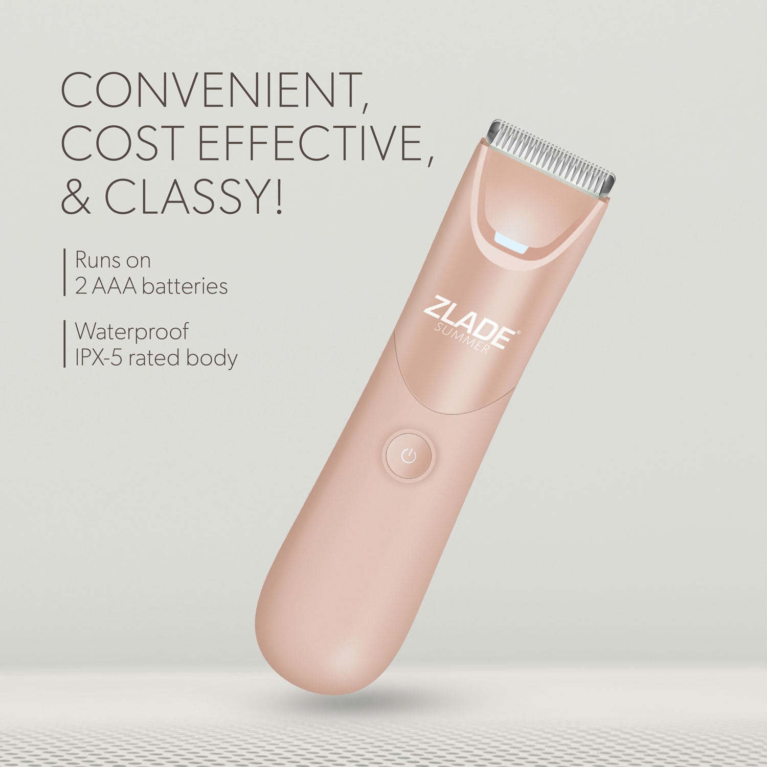 Zlade Summer Intimate Hair Removal Trimmer for Women | Bikini Line, Underarms, Body Hair | 2 AAA Battery Operated | IPX-5 Waterproof