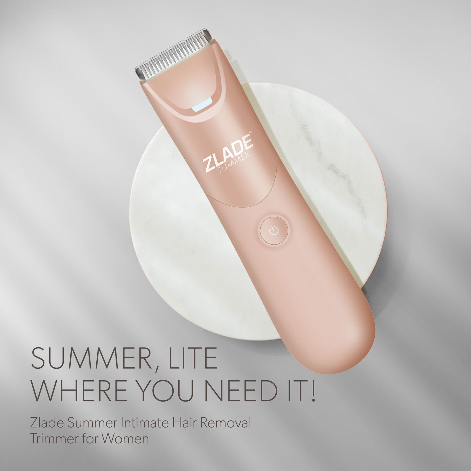 Zlade Summer Intimate Hair Removal Trimmer for Women | Bikini Line, Underarms, Body Hair | 2 AAA Battery Operated | IPX-5 Waterproof
