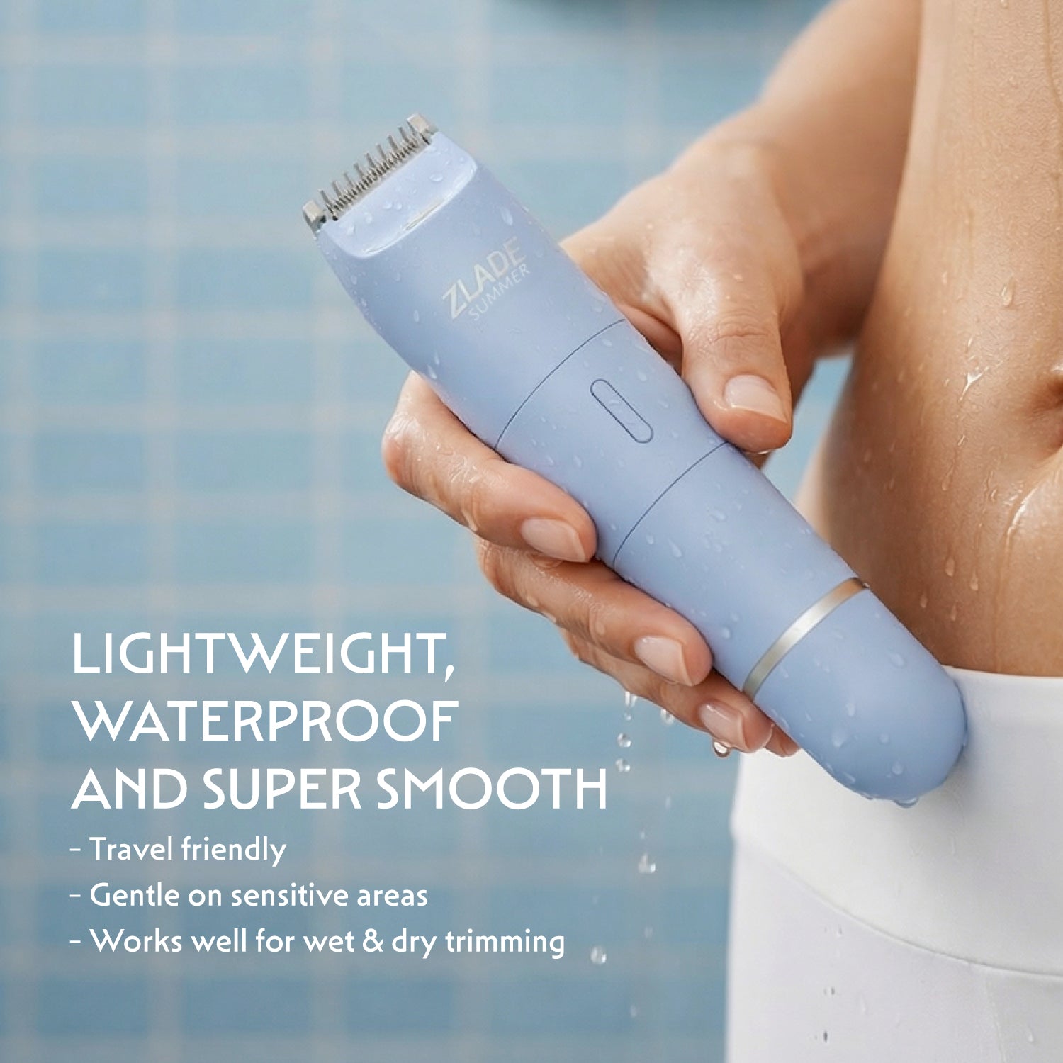 Zlade Summer Vacay | 2-in-1 Rechargeable Bikini Trimmer & Face Shaver for Women