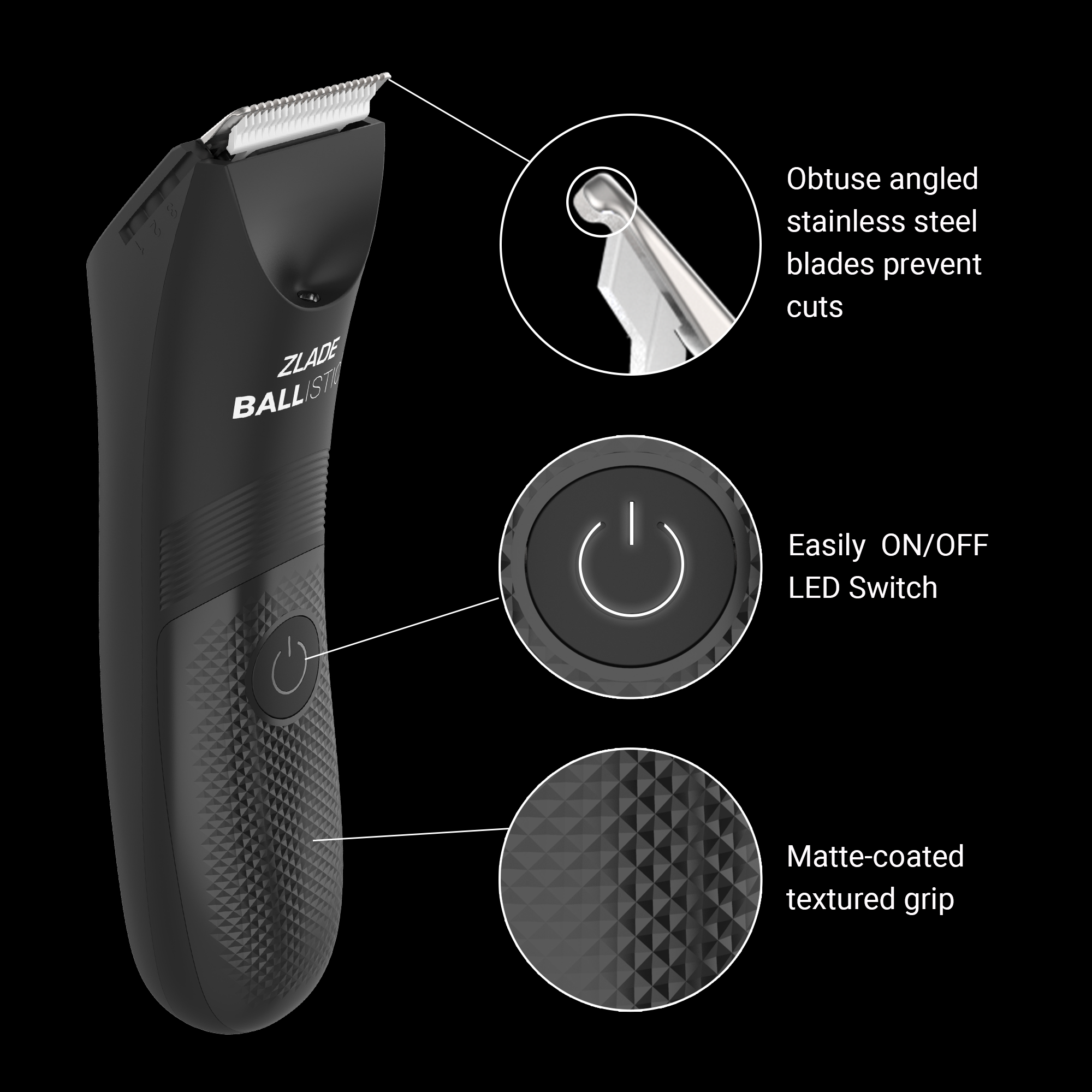 Zlade Ballistic LITE Full-Body Trimmer - AAA Battery Powered