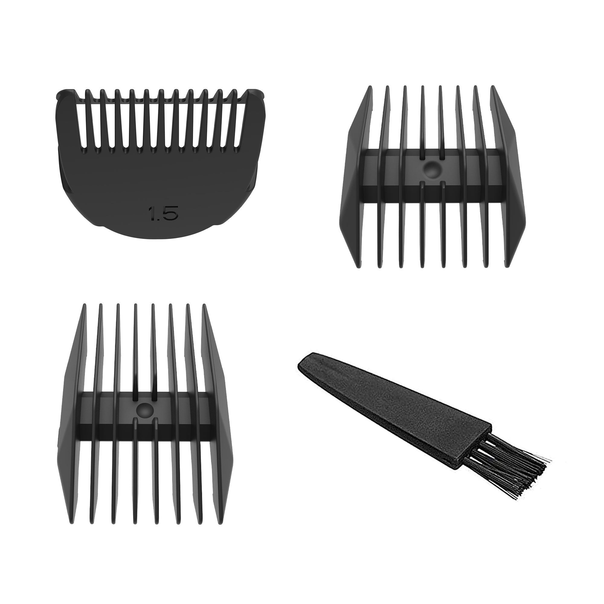 Set of 3 Guide Combs with cleaning brush for Zlade Ballistic ZW2.0 Trimmer (1.5mm, 3mm/6mm, 9mm/12mm)