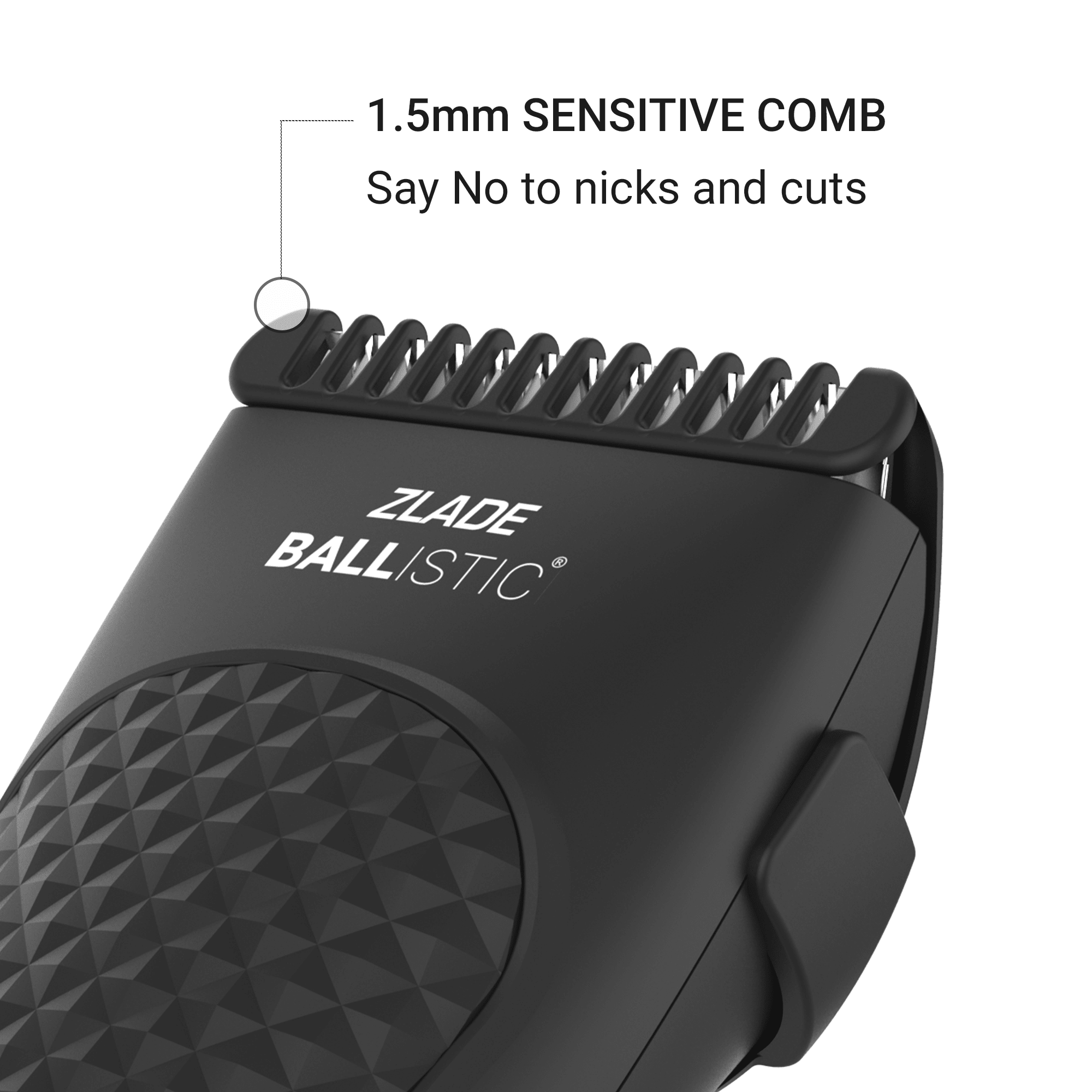 Set of 3 Guide Combs with cleaning brush for Zlade Ballistic ZW2.0 Trimmer (1.5mm, 3mm/6mm, 9mm/12mm) - Shaving & Grooming - ZLADE