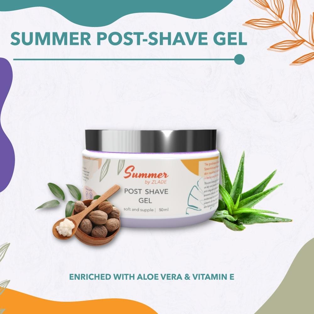 Summer by Zlade All Natural Shave Combo for Women | 1 Clear Pre Shave Gel + 1 Post Shave Gel
