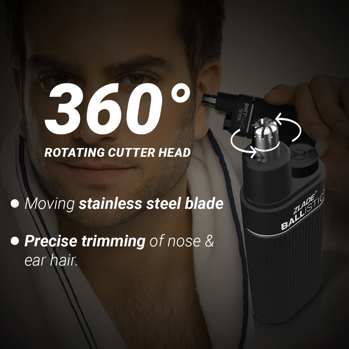Zlade Ballistic Lite Body and Nose & Ear Hair Trimmer Combo