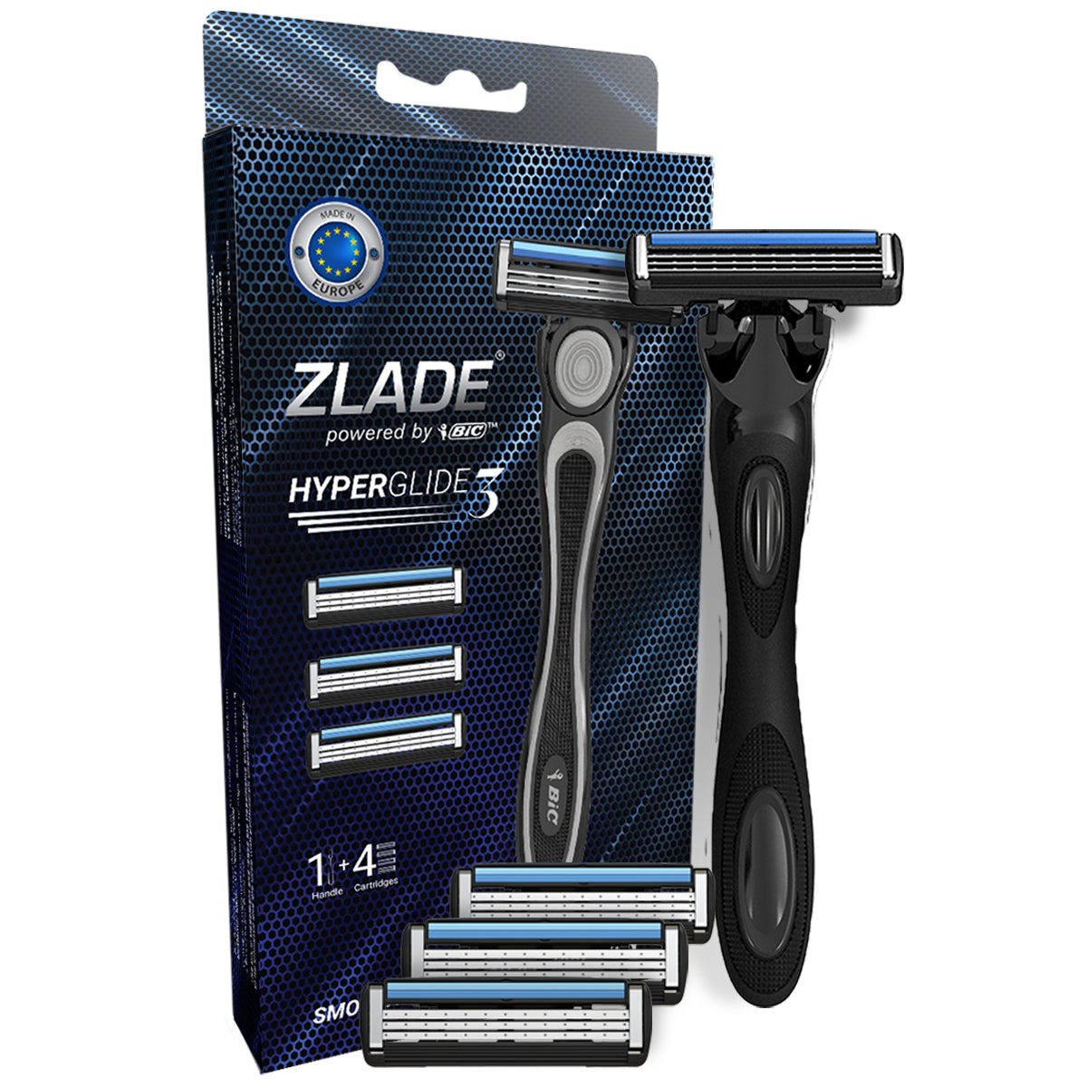 Zlade Ballistic Lite Trimmer & Zlade HyperGlide3 Shaving Razor-Cartridge Combo