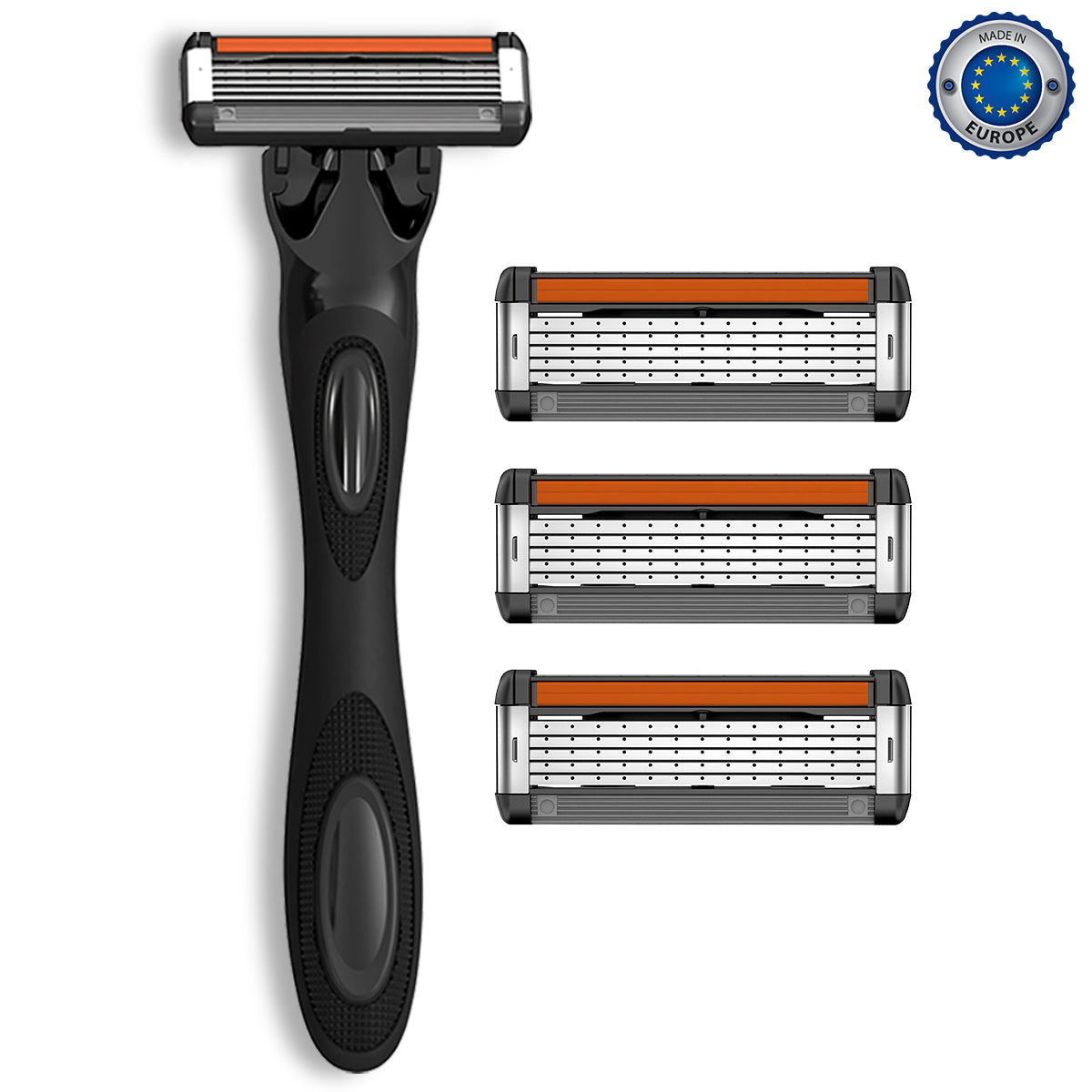 Zlade HyperGlide5 Advanced Shaving System for Men - 1 Razor Handle + 4 Cartridges