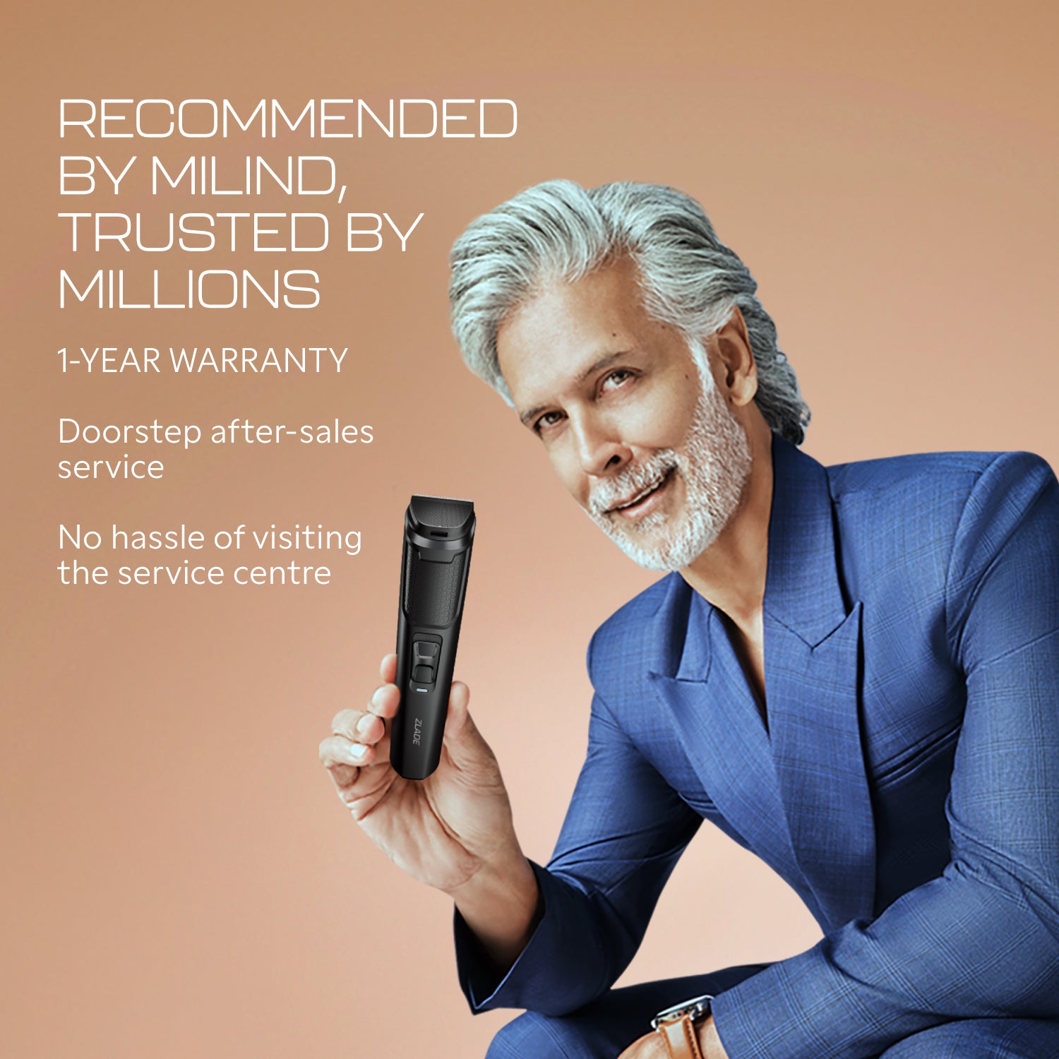 Zlade Jaws Blitz Rechargeable High-Precision Beard Trimmer | 40 Length Settings