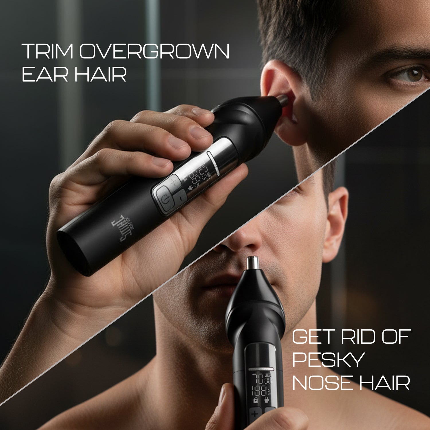 Zlade Jaws Alpha Rechargeable All-in-One Beard Trimmer | 4 Interchangeable Heads | 19+4 Length Settings | IPX-7 Waterproof