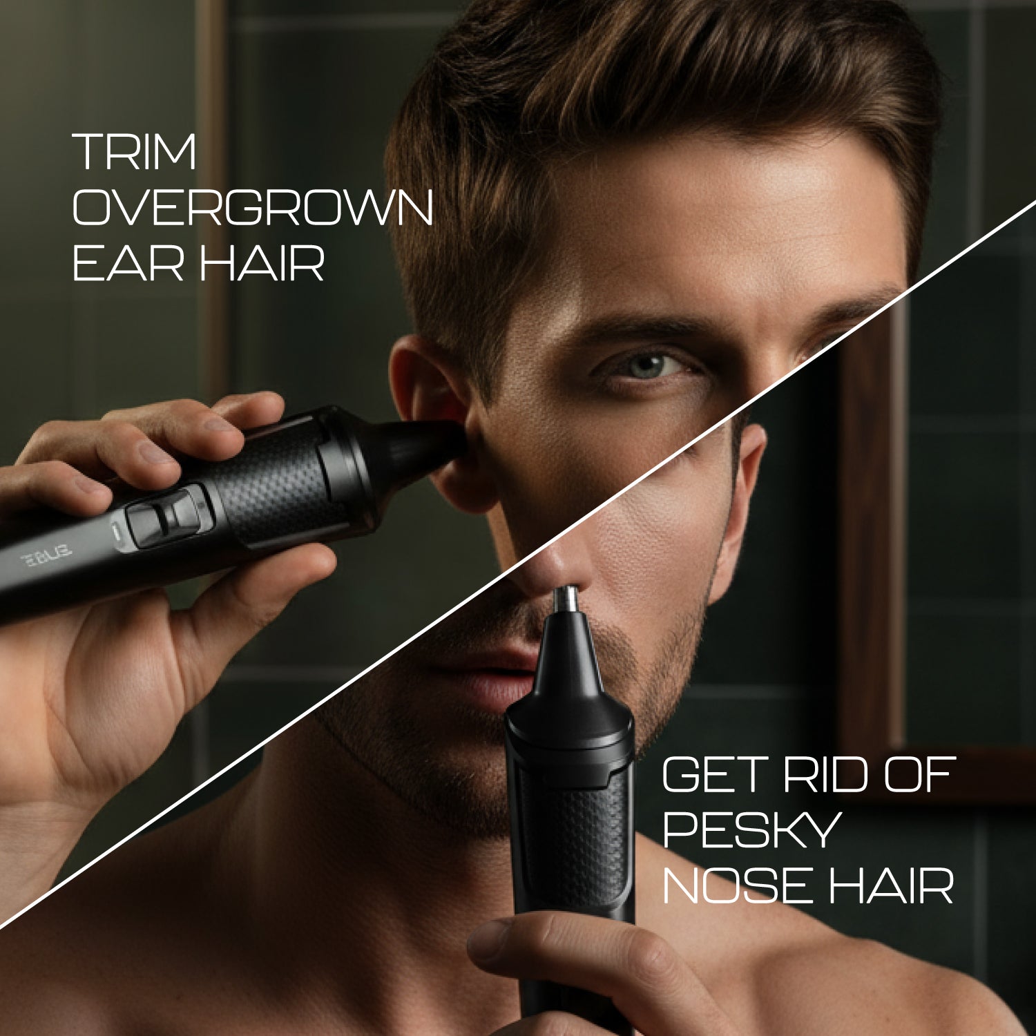 Zlade Jaws Blitz Rechargeable All-Purpose Beard Trimmer | 40 Length Settings | 3 Interchangeable Heads