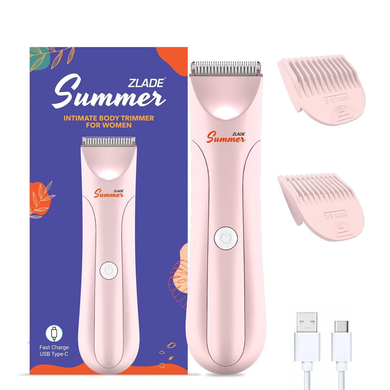 Zlade Summer Intimate Body Trimmer for Women | Bikini Line, Body Hair, Underarms | Waterproof