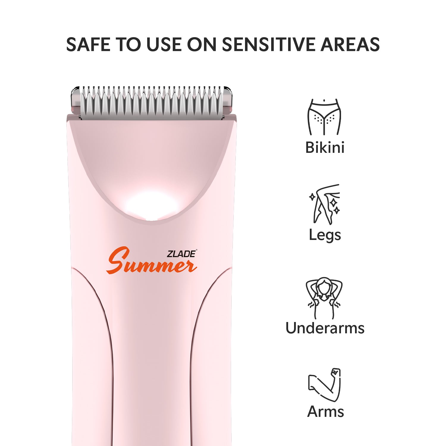 Zlade Summer Intimate Body Trimmer for Women | Bikini Line, Body Hair, Underarms | Waterproof