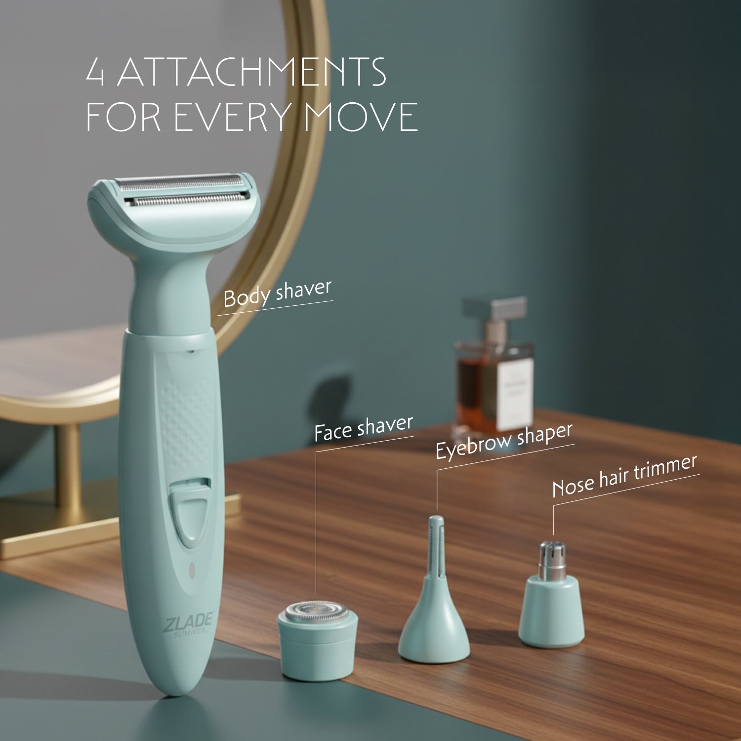 Zlade Summer Move All-in-One Trimmer for Women | Rechargeable Multigroomer