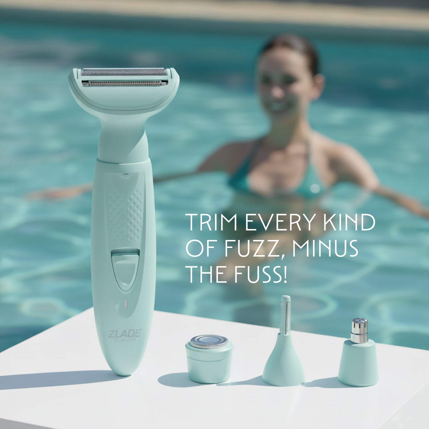 Zlade Summer Move All-in-One Trimmer for Women | Rechargeable Multigroomer