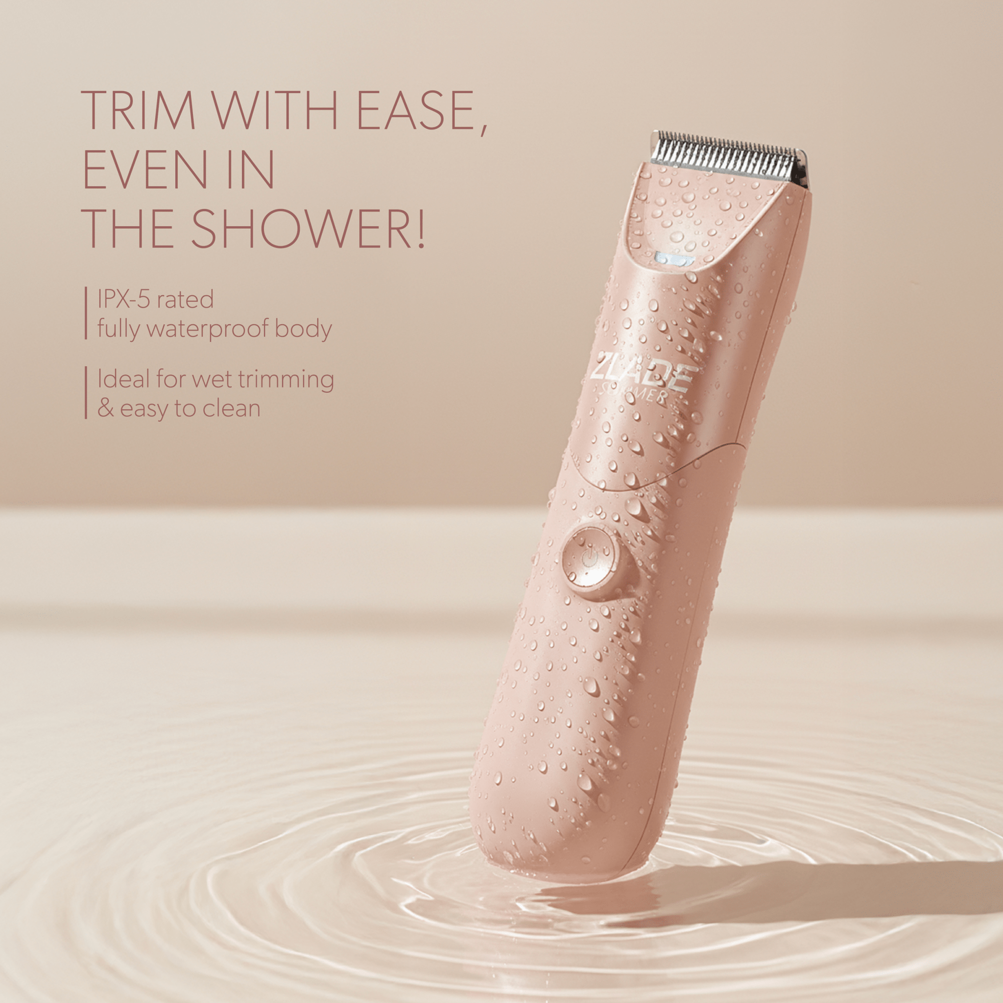 Zlade Summer Intimate Hair Removal Trimmer for Women | Bikini Line, Underarms, Body Hair | 2 AAA Battery Operated | IPX - 5 Waterproof - Hair Clipper & Trimmer Accessories - ZLADE