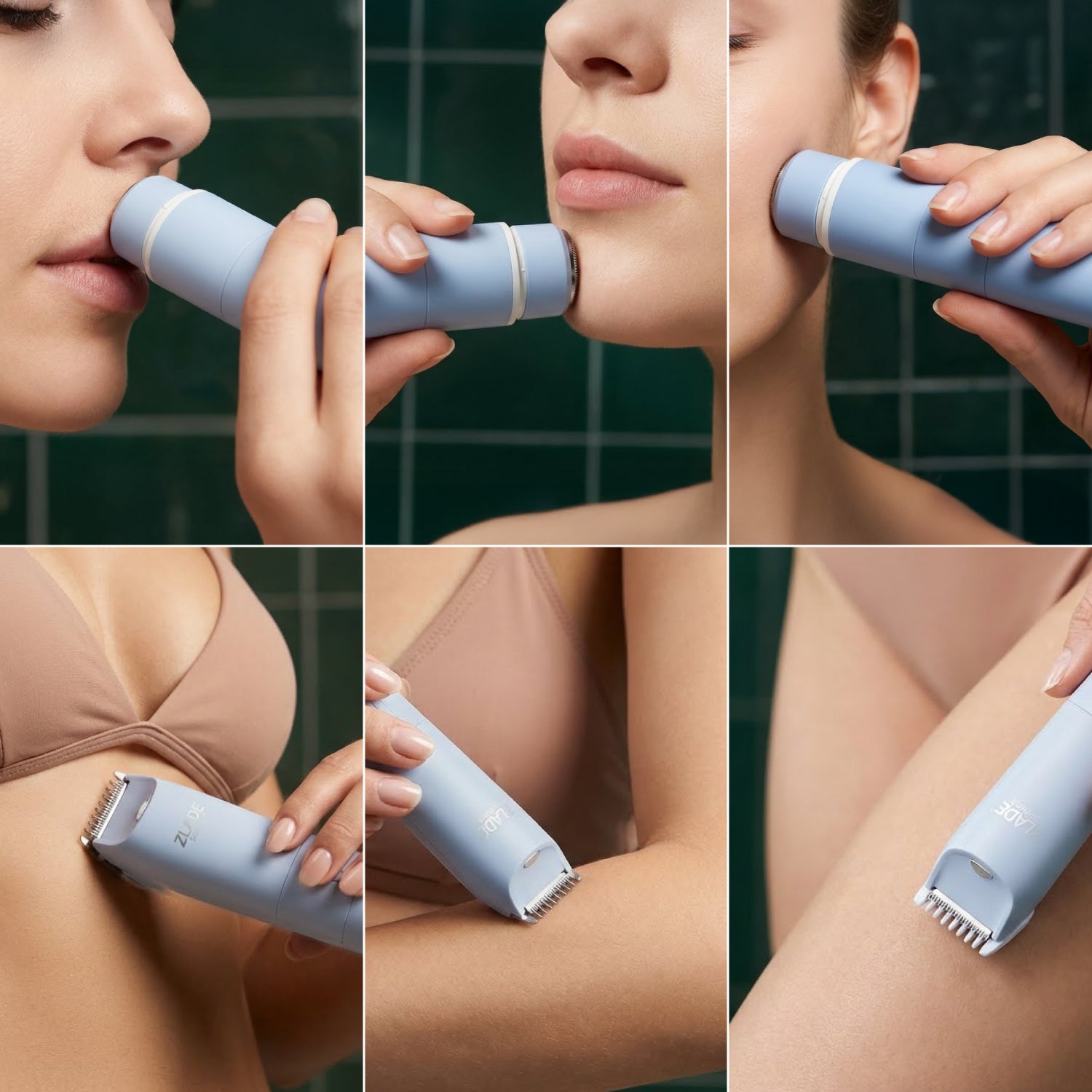 Zlade Summer Vacay | 2-in-1 Rechargeable Bikini Trimmer & Face Shaver for Women