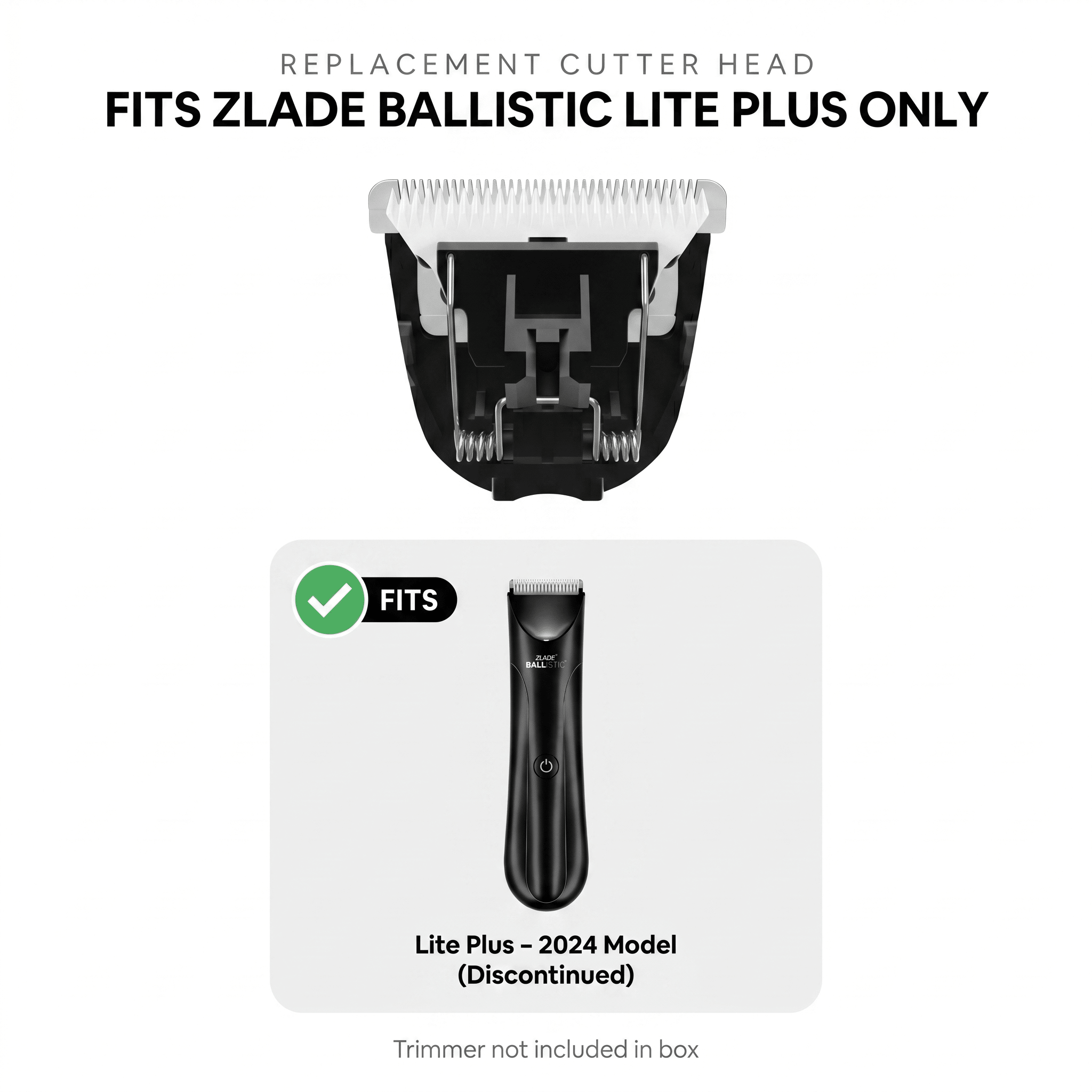 Replaceable Cutter Head for Zlade Ballistic Lite Plus 2024 Model (Discontinued) - Hair Clipper & Trimmer Accessories - ZLADE