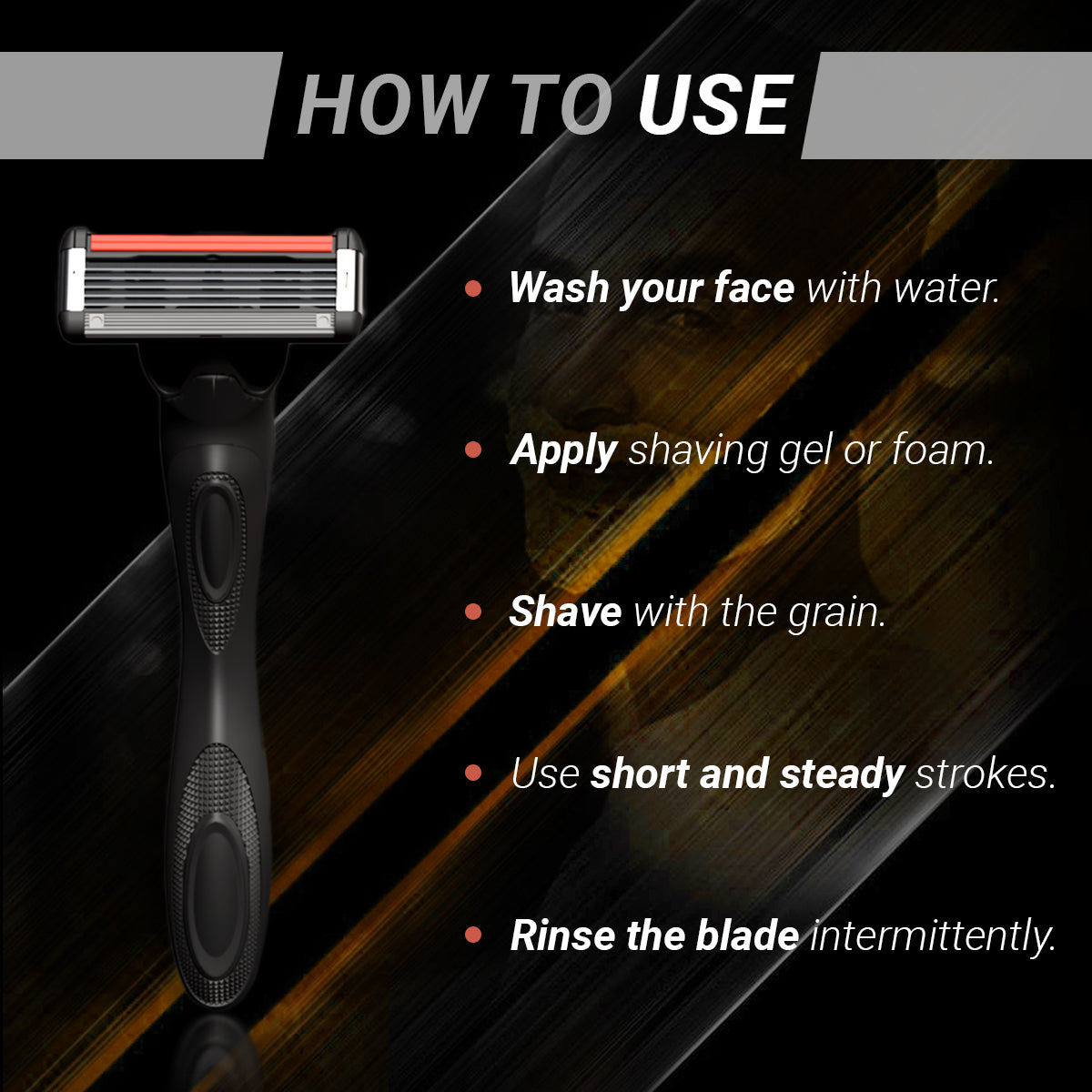 Zlade HyperGlide5 Advanced Shaving System for Men - 1 Razor Handle + 4 Cartridges