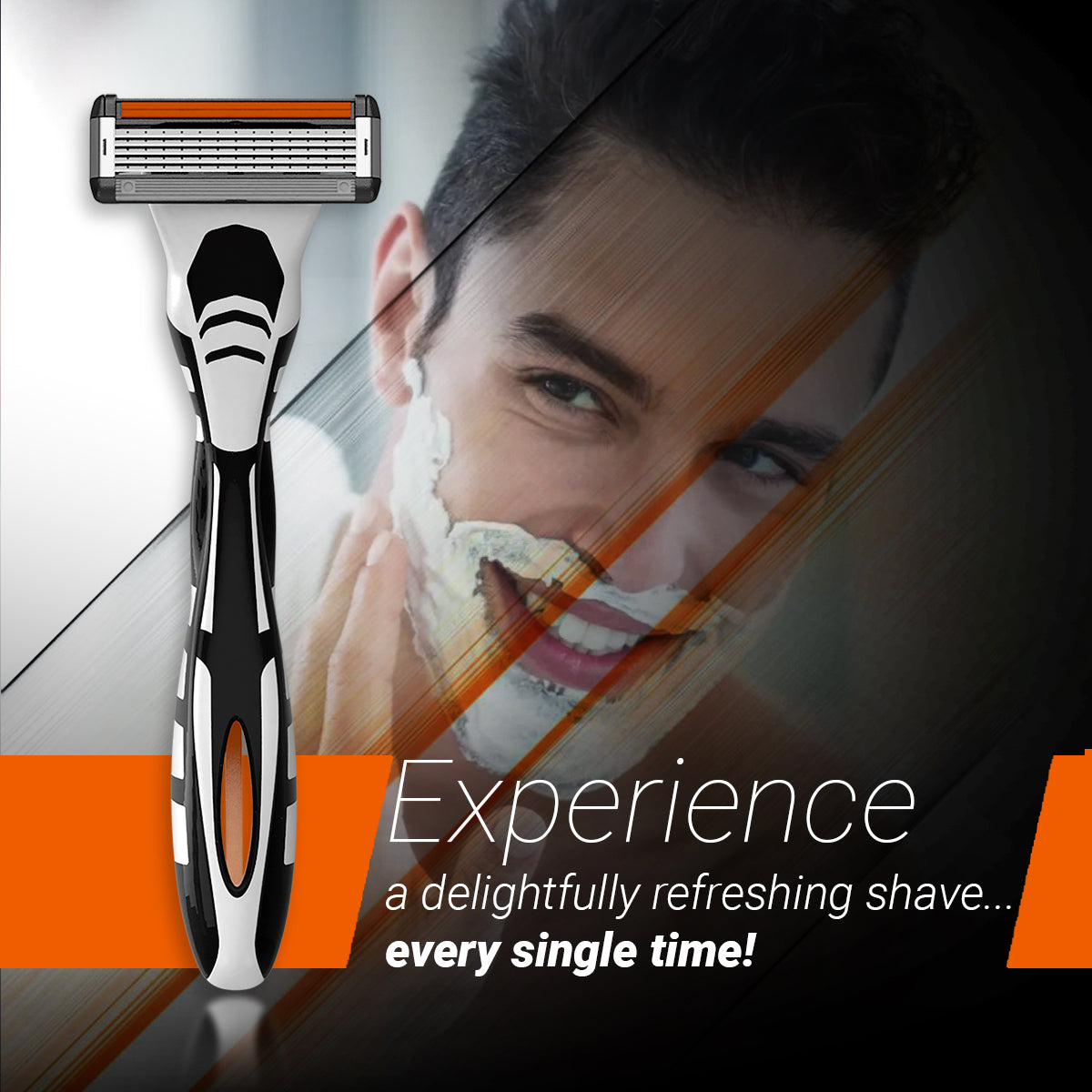Zlade HyperGlide5 PRO Shaving System for Men - 1 Razor Handle + 4 Cartridges