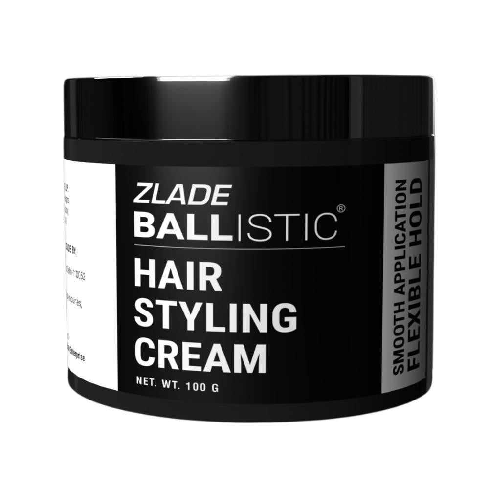 Ballistic by Zlade Hair Styling Cream | Medium Hold | Zero Residue | 100 gm